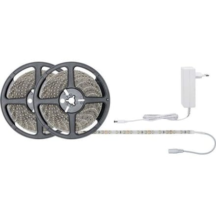 Paulmann SimpLED LED Strip 10 Meter Warm Wit 3000K - Plug & Play Set - 22W - 300 lm/m - 60 LEDs/m - Voor Binnen - Gecoat