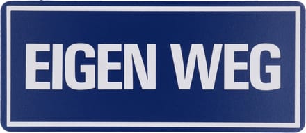 Aanduidingsbord Z149 Eigen Weg