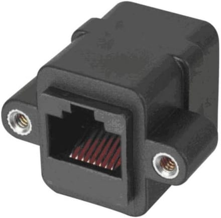 Netwerk Adapter - Kabel Koppelaar - Paneel Montage - Cat 5e - Bus naar Bus - Zwart