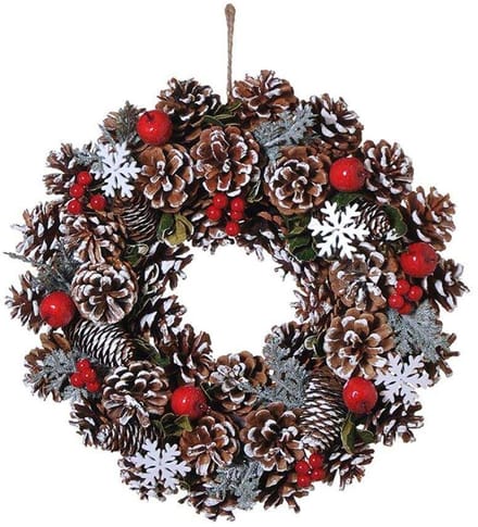 House of Nature Krans Pinecone Snowflakes 35cm
