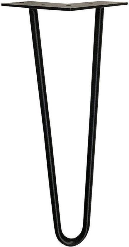 Hairpin tafelpoot 25 cm - Massief staal