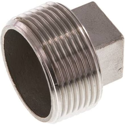 Plug R1 1/4" RVS met extern vierkant 16 bar (224.8psi)