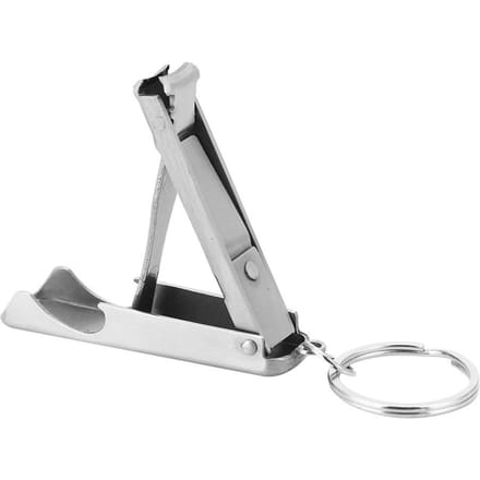 Outdoor Multifunctioneel 2 in 1 Mini Gereedschap Sleutelhanger Ring Nagelknipper Knippers Flesopener gray