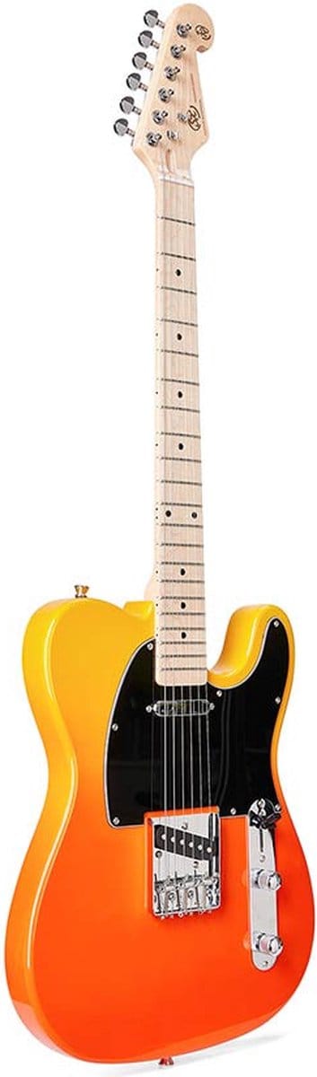 Elektrische gitaar SX Modern Series Burning Fire SEM2/BF incl. Gigbag