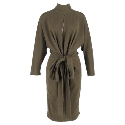 Tom Ford jurk met riem in groene kasjmier