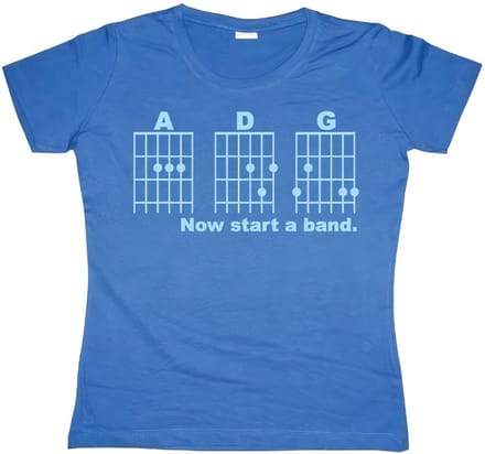 Hybris Dames Now Start A Band Girly T-shirt SH-5-10393-LFH2-9