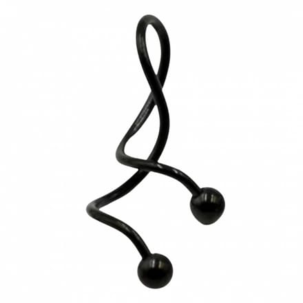 Oorbel-Zwart-1 stuks-Helix-Lobe-Piercing - Charme Bijoux