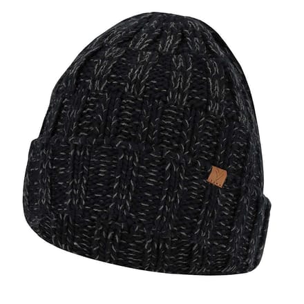 Skimuts heren - Knitted - One Size - Navy / Grijs