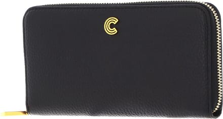 COCCINELLE Leren Portemonnee Myrine Zip Around Wallet Noir Zwart