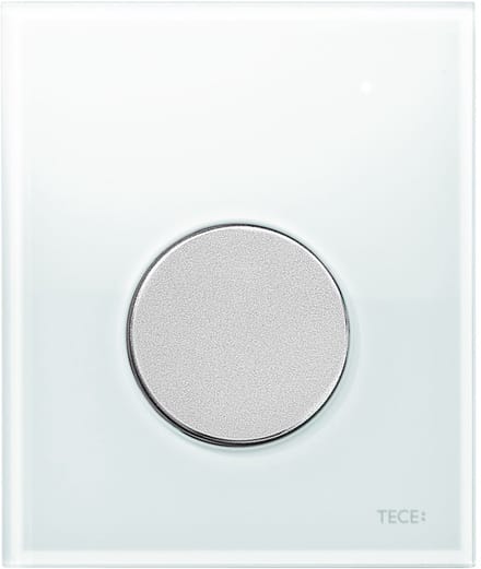 Tece TECEloop - Urinoir bedieningsplaat, wit glas/mat chroom 9242659