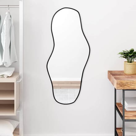 vidaXL - Wandspiegel - 100x45 - cm - zwart