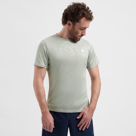 Rogelli Motion Heren Hardloopshirt - Korte Mouw - Grijs/Groen