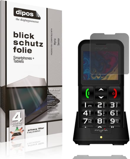 dipos – Matte Privacy Screenprotector geschikt voor Myria Senior | Anti-Spy Beschermfolie