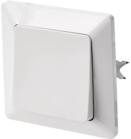 Wisselschakelaar Wit Glans 250 V~/10 AX - Lichtschakelaar met Wip en Frame - IP20 Geschikt voor Binnen