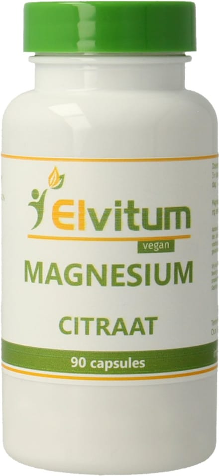 Elvitum Magnesium Citraat - 90 capsules - Minaraalpreparaat