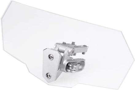 Motorcycle Windshield Universal Adjustable Transparent Motorcycle Windshield Windshield Front, transparent/silver, Modern