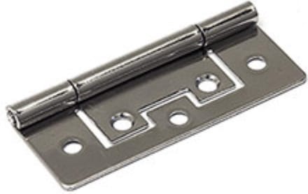 HANDSON Louvredeurscharnier 75 x 35 mm - Verchroomd - Vaste pen - 3 stuks