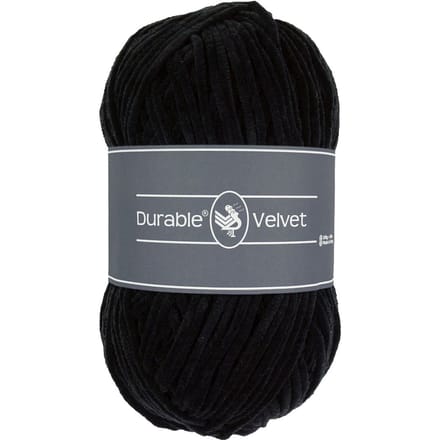 Durable Velvet - 325 black - Chenille Garen