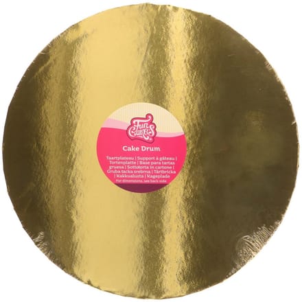 FunCakes Cake Drum Rond - Goud - Ø33 cm / 20 mm - Taartonderlegger - Taartkarton