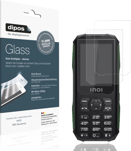 dipos – 2x Matte Pantserfolie geschikt voor INOI 300 Savanna | 9H Screenprotector