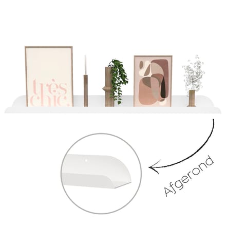 Hoya living - Fotolijstplank Lima - metaal - 80cm - Kleur Wit