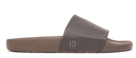 Hinson lux grip slide sandalen heren taupe grijs leer