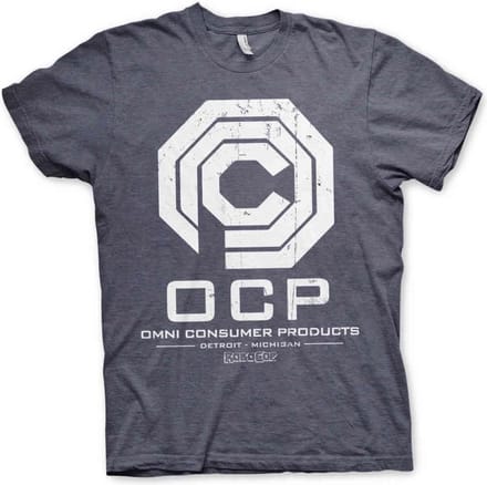 Robocop Heren Tshirt -M- Omni Consumer Products Blauw