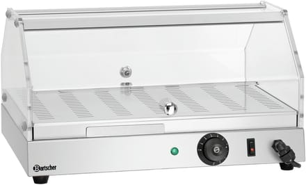 Bartscher Warmhoudvitrine BW10 - 1 Niveau - Temp tot 85°C - 230V - 500x390x280mm