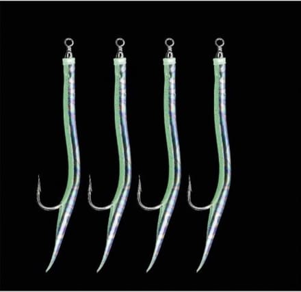 Gummimack groen hologram haakmaat 10/0  17cm