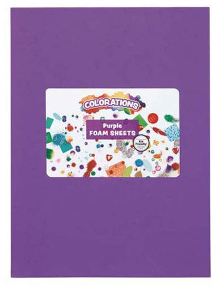 Colorations foam knutselvellen paars 10 stuks - creatief speelgoed.