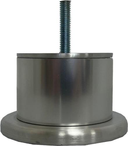 FLE - Stalen meubelpoot chroom rond ø 9 cm en hoogte 5 cm (M8)