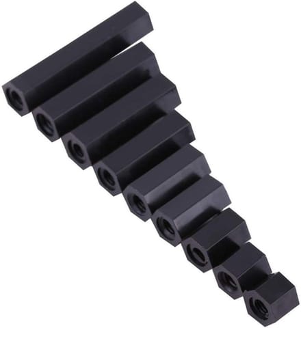 Dailygoods - 100 Stuks PA66 M3 Vrouwelijk Hex Schroefdraad Spacers (M3 x 5)