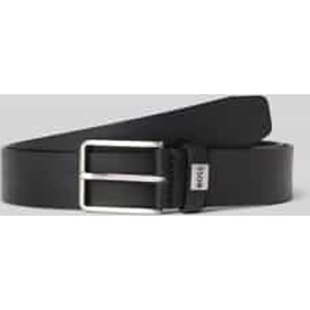 BOSS Leren Riem Elio Sz35 Leather Belt W95 Black Zwart