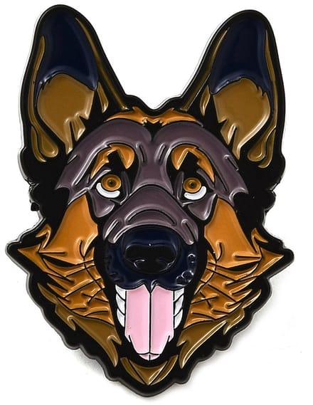Pin herder hond, huisdier, enamel pin, broche, kledingspeld