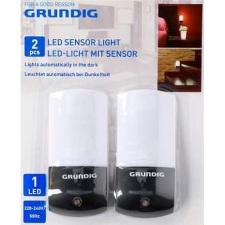 Grundig LED sensorlamp - 2 Stuks - Gaat in het donker automatisch aan | Verlichting | Lamp | Sensor