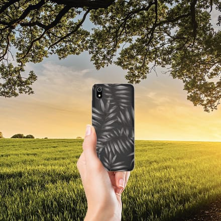 Back Cover voor Xiaomi Redmi 7A TPU Case Leaves Grey