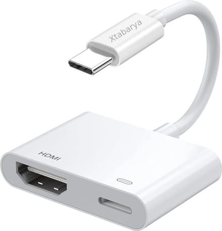 USB C naar HDMI-adapter, type C naar HDMI-adapter, 4K HD video en audio sync Geschikt voor iPhone 15 /iPad Pro, Samsung Galaxy MacBook, Huawei