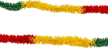 PET Guirlande rood-geel-groen vlakken 5 mtr ø 8 cm Carnaval Versiering