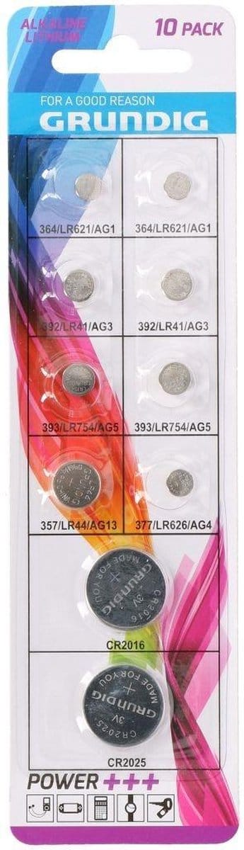 Grundig Batterijen Knoopcel Alkaline/lithium 10 Stuks