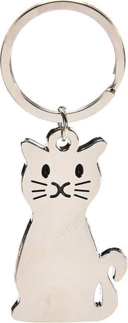 Knaak Sleutelhanger Kat/Poes - Zilver
