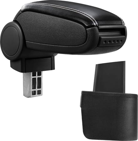 Armsteun Nissan Micra K12 2003-2010 zwart met wit stiksel