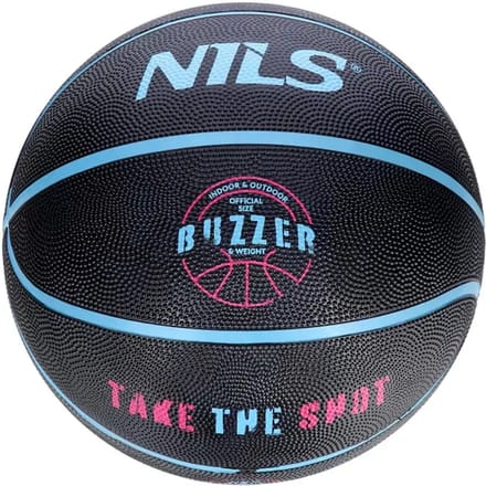 NILS BUZZER - Basketbal - Zwart - Maat 7 - Duurzaamheid