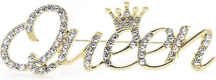 Broche 015 Queen goudkleurig