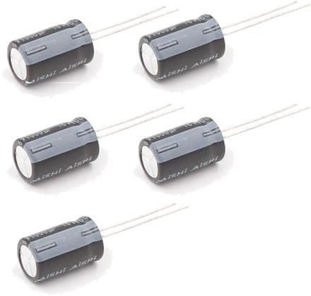 5x Elektrolytische Condensator 1000µF 16V - Hoge Temperatuur 105°C