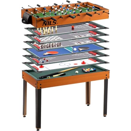 NILS FUN SDM Serie - Multispeltafel - 13-in-1 - MDF - Compact Ontwerp