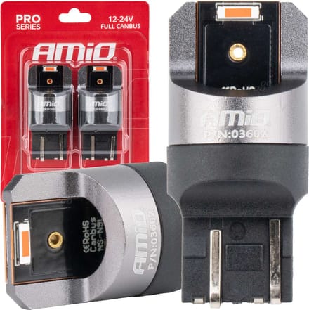 AMiO WY21W LED 12V-24V 2x1860 SMD Rood Canbus [Remlicht - Interieurverlichting] (2 stuks)