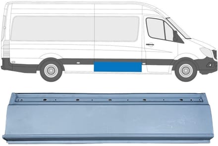 Plaatwerkdeel zijpaneel voor Mercedes Sprinter 2006-2018 / Rechts