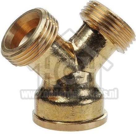 Universeel Verbindingsstuk Y model messing 2x slang 3/4 543732