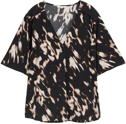 Tom Tailor - V-hals blouse - Maat 44 - blurry animal design