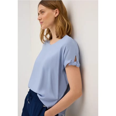 Blouseshirt in effen kleur